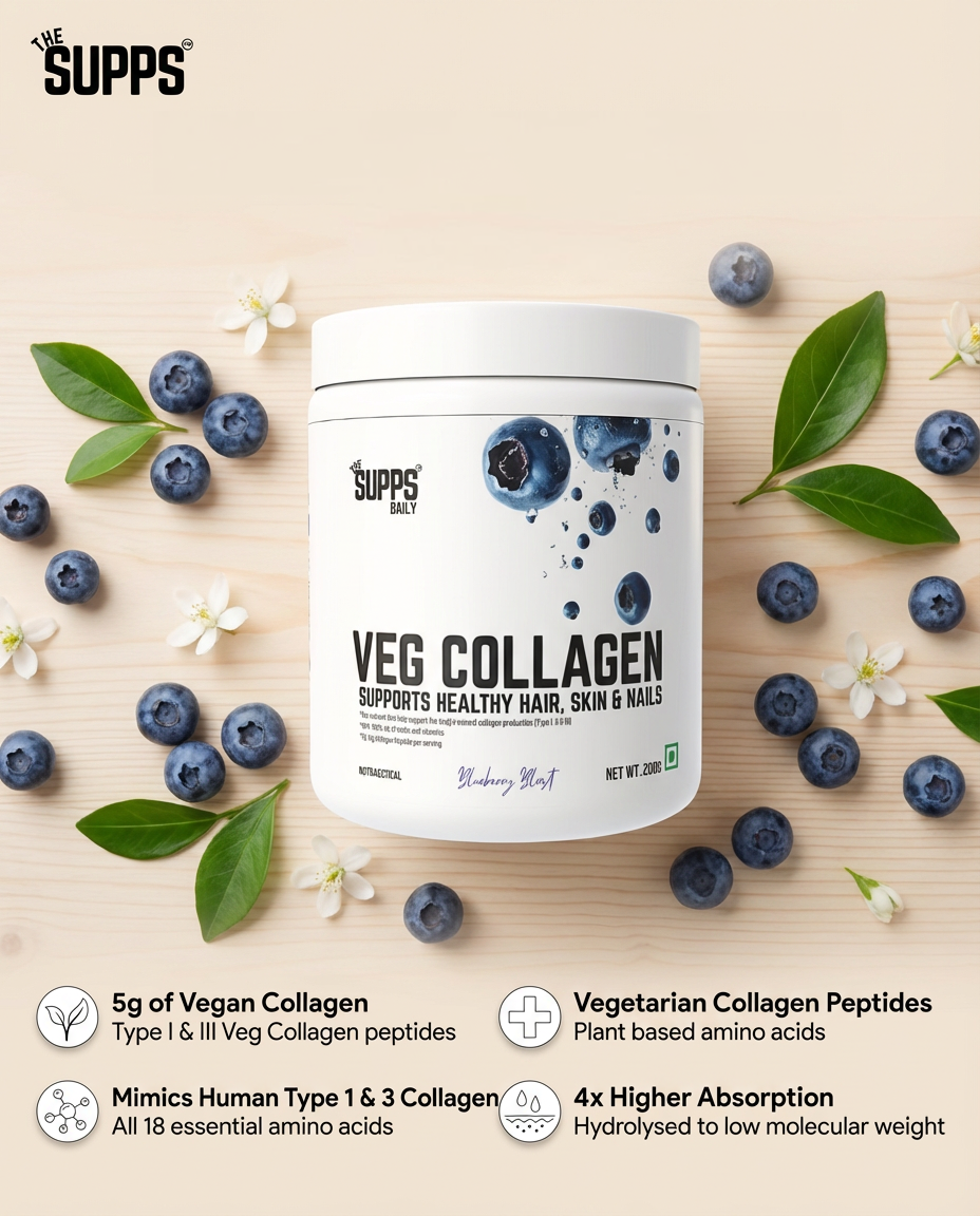 The Supps Daily Veg Collagen | Blueberry Blast | 200g