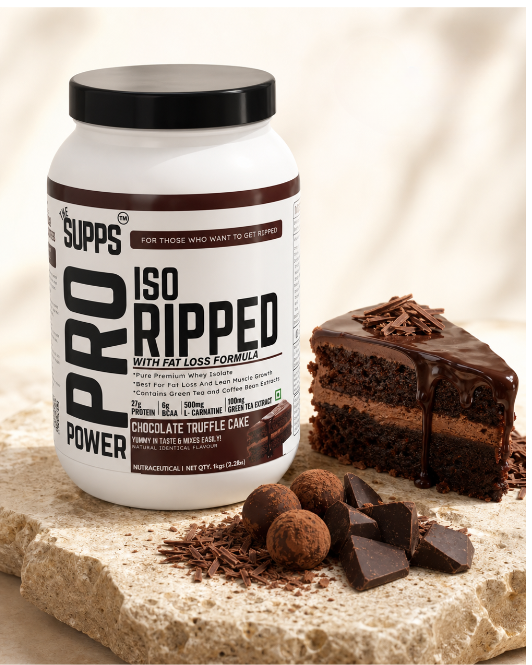 The Supps Pro Iso Ripped | Chocolate Truffle Cake | 1Kg